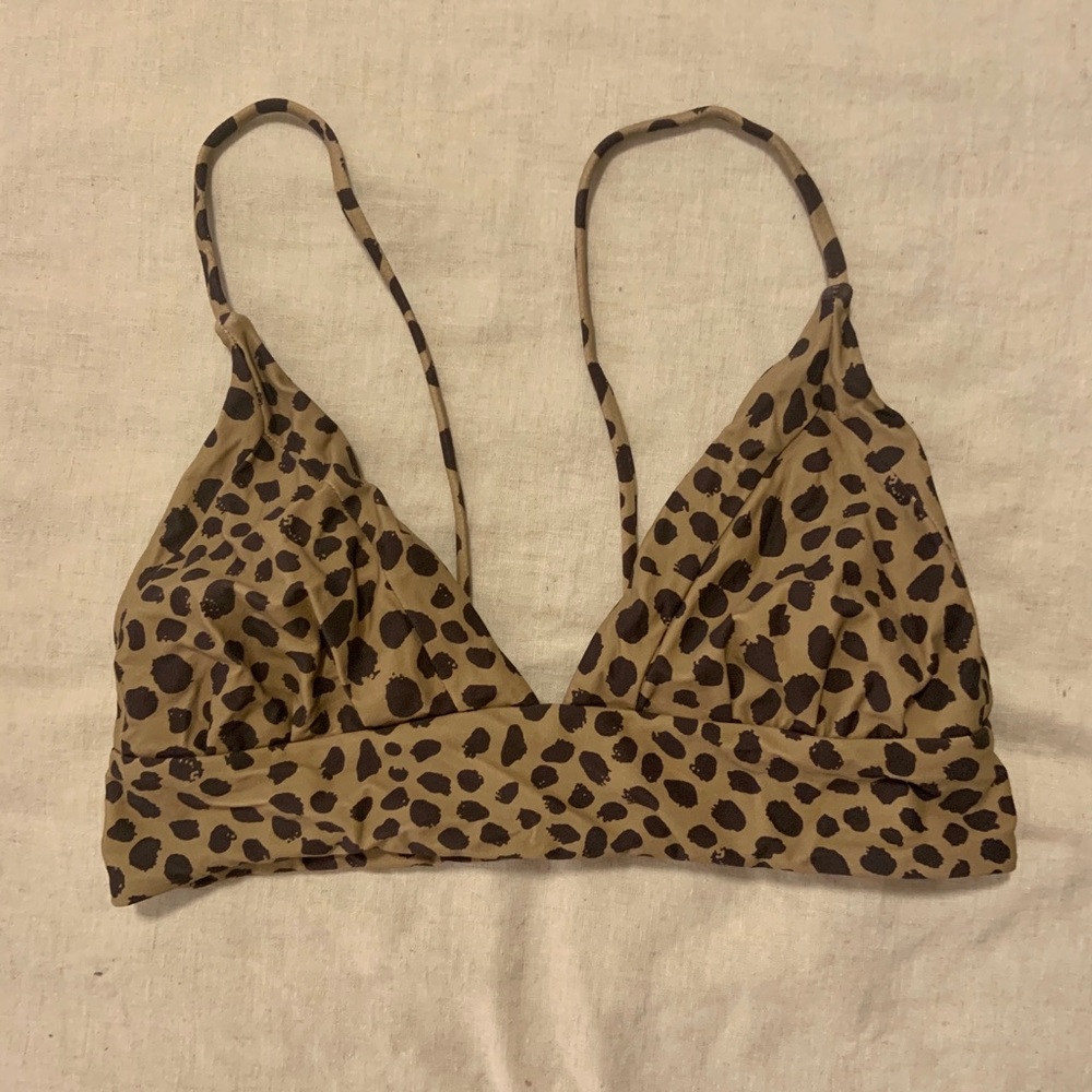 Boys + Arrows Swim | Dana Bikini Top | M | Leopard